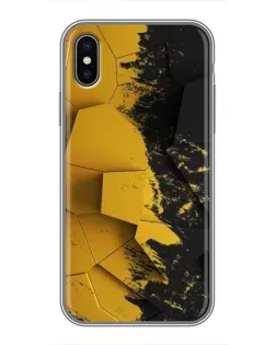 Чехол для iPhone Xs Max с картинкой «Золотые осколки геометрии»