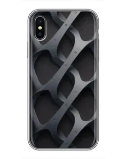 Чехол для iPhone Xs Max с картинкой «Объемное серое плетение»
