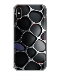 Чехол для iPhone Xs Max с картинкой «Объемная темная решетка»