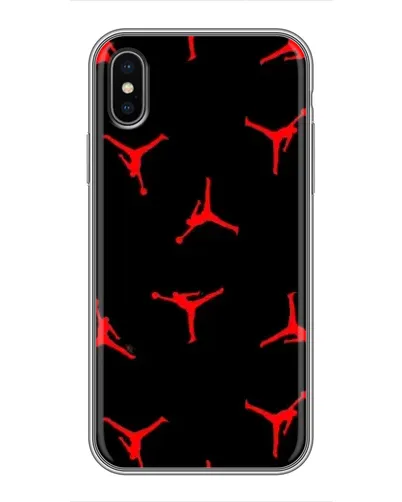 Чехол для iPhone Xs с картинкой «Jordan Red Pattern»