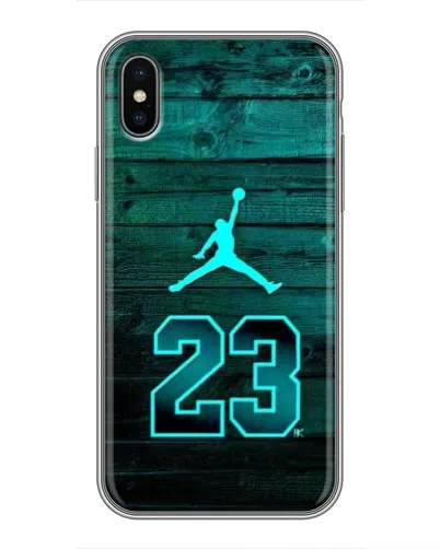 Чехол для iPhone Xs с картинкой «Jordan Cyan 23»