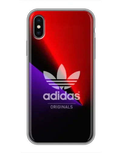 Чехол для iPhone Xs с картинкой «Adidas Red Neon»