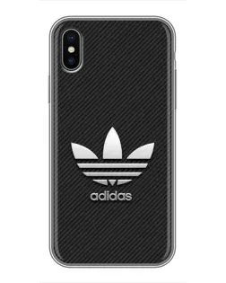 Чехол для iPhone Xs с картинкой «Adidas Карбоновая текстура»