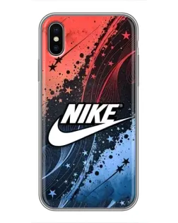 Чехол для iPhone Xs с картинкой «Градиентный принт Найк»
