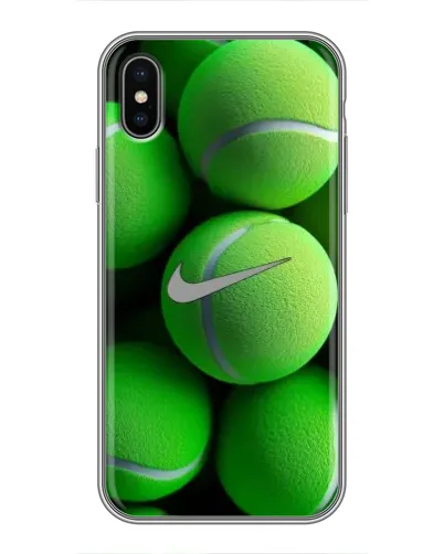 Чехол для iPhone Xs с картинкой «Теннисные мячи Найк»