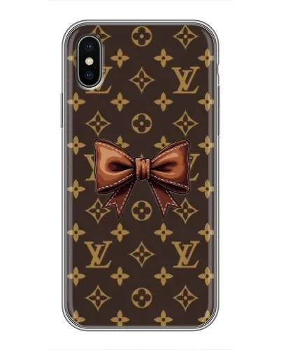Чехол для iPhone Xs с картинкой «LV с бантом»