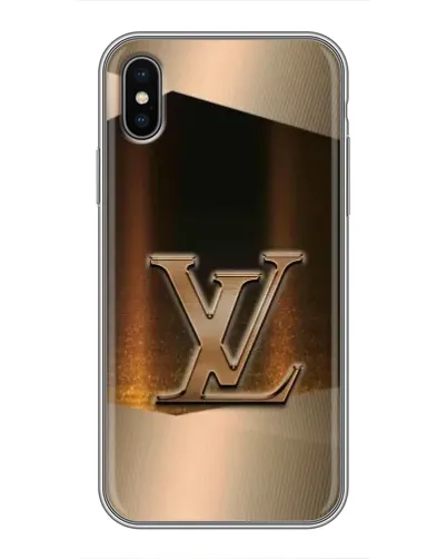 Чехол для iPhone Xs с картинкой «LV — золотое сияние»
