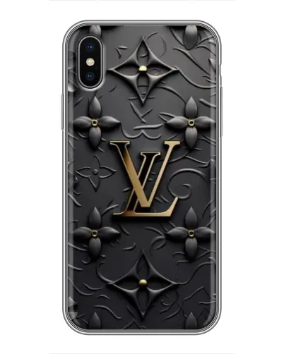 Чехол для iPhone Xs с картинкой «Кожаная текстура LV»