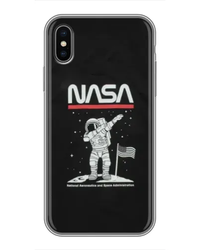 Чехол для iPhone Xs с картинкой «NASA — шагаем по Луне» Чехол для iPhone Xs с картинкой «NASA — шагаем по Луне»