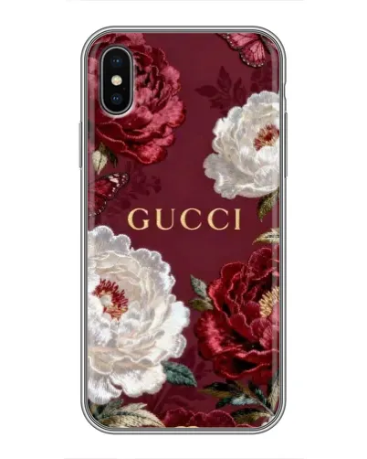 Чехол для iPhone Xs с картинкой «Gucci — бордовые розы» Чехол для iPhone Xs с картинкой «Gucci — бордовые розы»