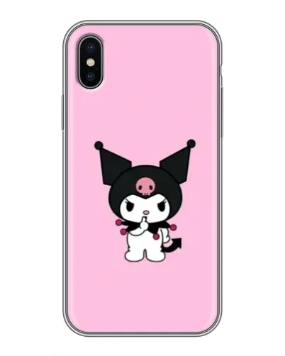 Чохол для iPhone Xs з картинкою «Kuromi — рожева ніжність»