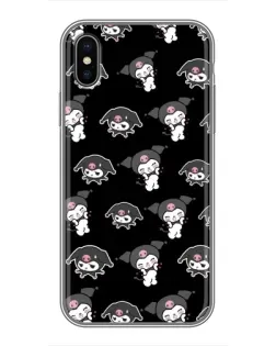 Чохол для iPhone Xs з картинкою «Чорний паттерн Kuromi» Чохол для iPhone Xs з картинкою «Чорний паттерн Kuromi»