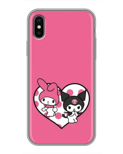Чохол для iPhone Xs з картинкою «Kuromi та My Melody»