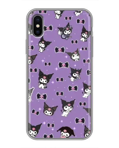 Чохол для iPhone Xs з картинкою «Kuromi — патерн»
