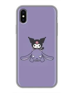Чохол для iPhone Xs з картинкою «Kuromi на ліловому фоні» Чохол для iPhone Xs з картинкою «Kuromi на ліловому фоні»