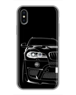 Чохол для iPhone Xs з картинкою «Темний силует BMW»