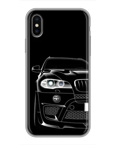 Чохол для iPhone Xs з картинкою «Темний силует BMW»