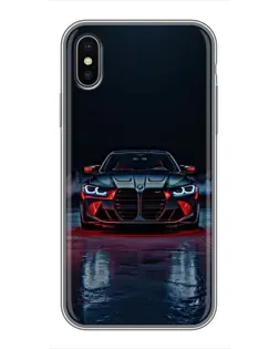 Чохол для iPhone Xs з картинкою «BMW на мокрій дорозі»