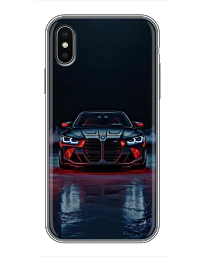 Чохол для iPhone Xs з картинкою «BMW на мокрій дорозі»