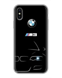 Чохол для iPhone Xs з картинкою «Мінімалістичний принт BMW M3»
