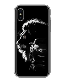 Чохол для iPhone Xs з картинкою «BMW та лев»