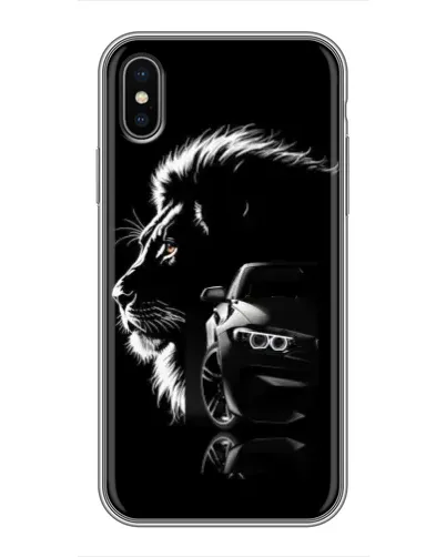 Чохол для iPhone Xs з картинкою «BMW та лев»