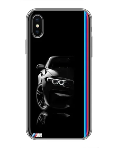 Чохол для iPhone Xs з картинкою «Силует BMW в темряві»
