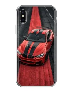 Чохол для iPhone Xs з картинкою «BMW на червоній доріжці»