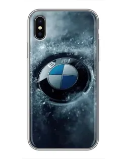 Чохол для iPhone Xs з картинкою «Логотип BMW — лід»