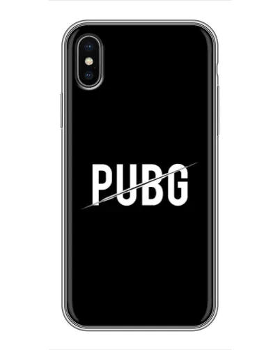 Чехол для iPhone Xs с картинкой «PUBG — белый логотип» Чехол для iPhone Xs с картинкой «PUBG — белый логотип»