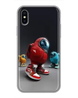 Чехол для iPhone Xs с картинкой «Among Us — 3D стиль»