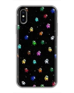 Чехол для iPhone Xs с картинкой «Экипаж Among Us»
