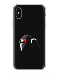 Чехол для iPhone Xs с картинкой «Among Us шлем»