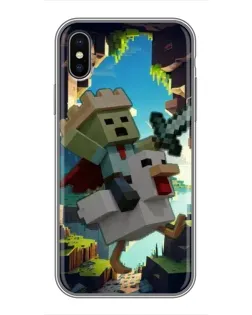 Чехол для iPhone Xs с картинкой «Стив и гусь»