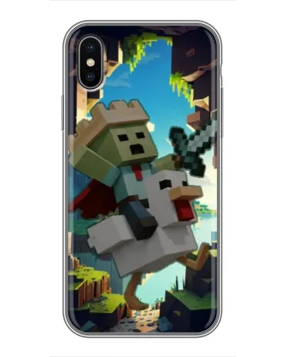Чехол для iPhone Xs с картинкой «Стив и гусь»