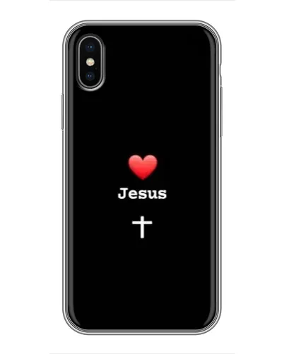 Чехол для iPhone Xs с картинкой «Сердце - Jesus» Чехол для iPhone Xs с картинкой «Сердце - Jesus»