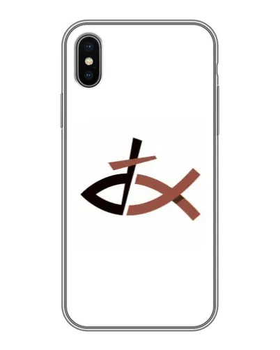 Чехол для iPhone Xs с картинкой «Рыба и крест» Чехол для iPhone Xs с картинкой «Рыба и крест»