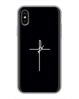 Чехол для iPhone Xs с картинкой «Тонкий крест»