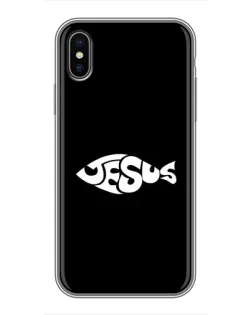 Чехол для iPhone Xs с картинкой «Рыба Jesus»