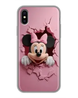 Чохол для iPhone Xs з картинкою «Мінні крізь стіну»