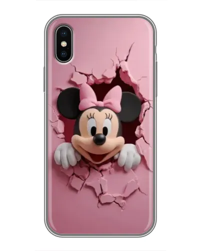 Чохол для iPhone Xs з картинкою «Мінні крізь стіну»