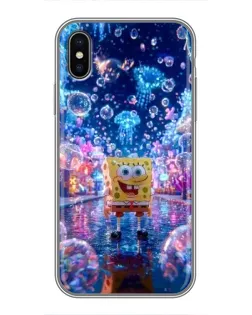 Чехол для iPhone Xs с картинкой «Неоновый океан» Чехол для iPhone Xs с картинкой «Неоновый океан»