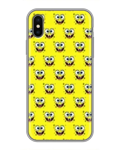 Чохол для iPhone Xs з картинкою «Паттерн Губка Боб»