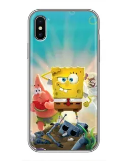 Чехол для iPhone Xs с картинкой «Спанч Боб победитель» Чехол для iPhone Xs с картинкой «Спанч Боб победитель»