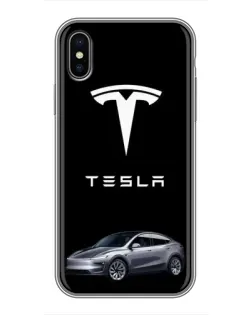 Чохол для iPhone Xs з картинкою «Tesla Model Y» Чохол для iPhone Xs з картинкою «Tesla Model Y»