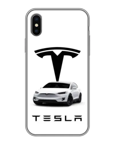Чохол для iPhone Xs з картинкою «Tesla White Style»