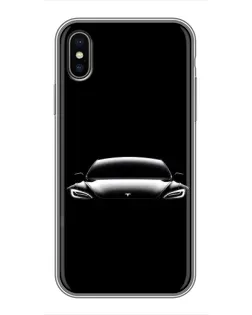 Чохол для iPhone Xs з картинкою «Фари Tesla Night» Чохол для iPhone Xs з картинкою «Фари Tesla Night»