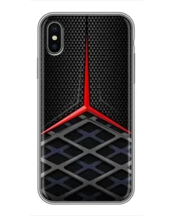 Чохол для iPhone Xs з картинкою «Mercedes Carbon Grid»
