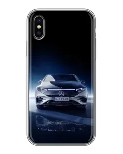 Чохол для iPhone Xs з картинкою «Нічний Mercedes EQ»