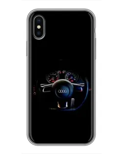 Чохол для iPhone Xs з картинкою «Салон Audi — кермо» Чохол для iPhone Xs з картинкою «Салон Audi — кермо»